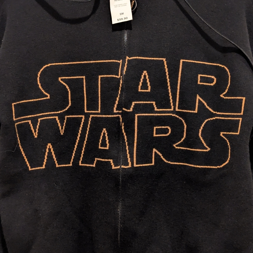Star Wars Title Logo Women's Knit Zip Hoodie BoxLunch Exclusive NWT Small - Picture 7 of 7